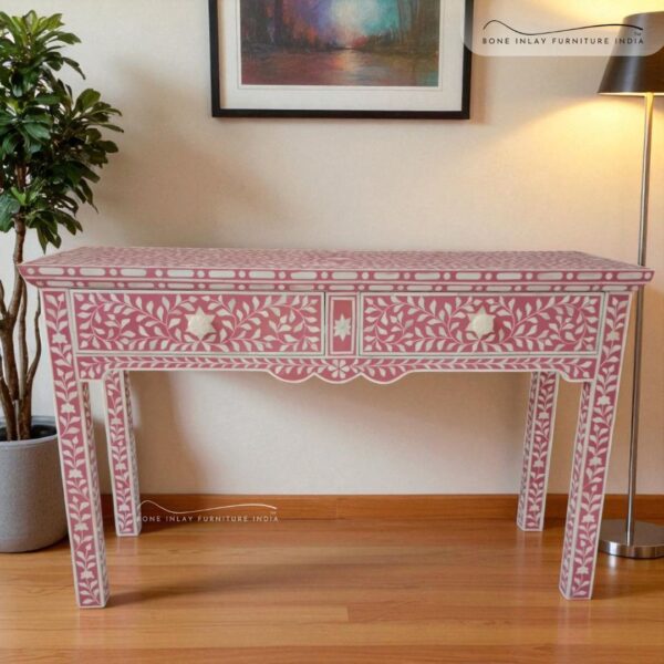 Bone Inlay Console Table