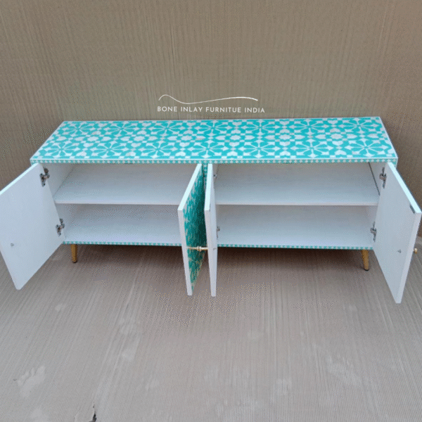 Bone Inlay Tv Unit
