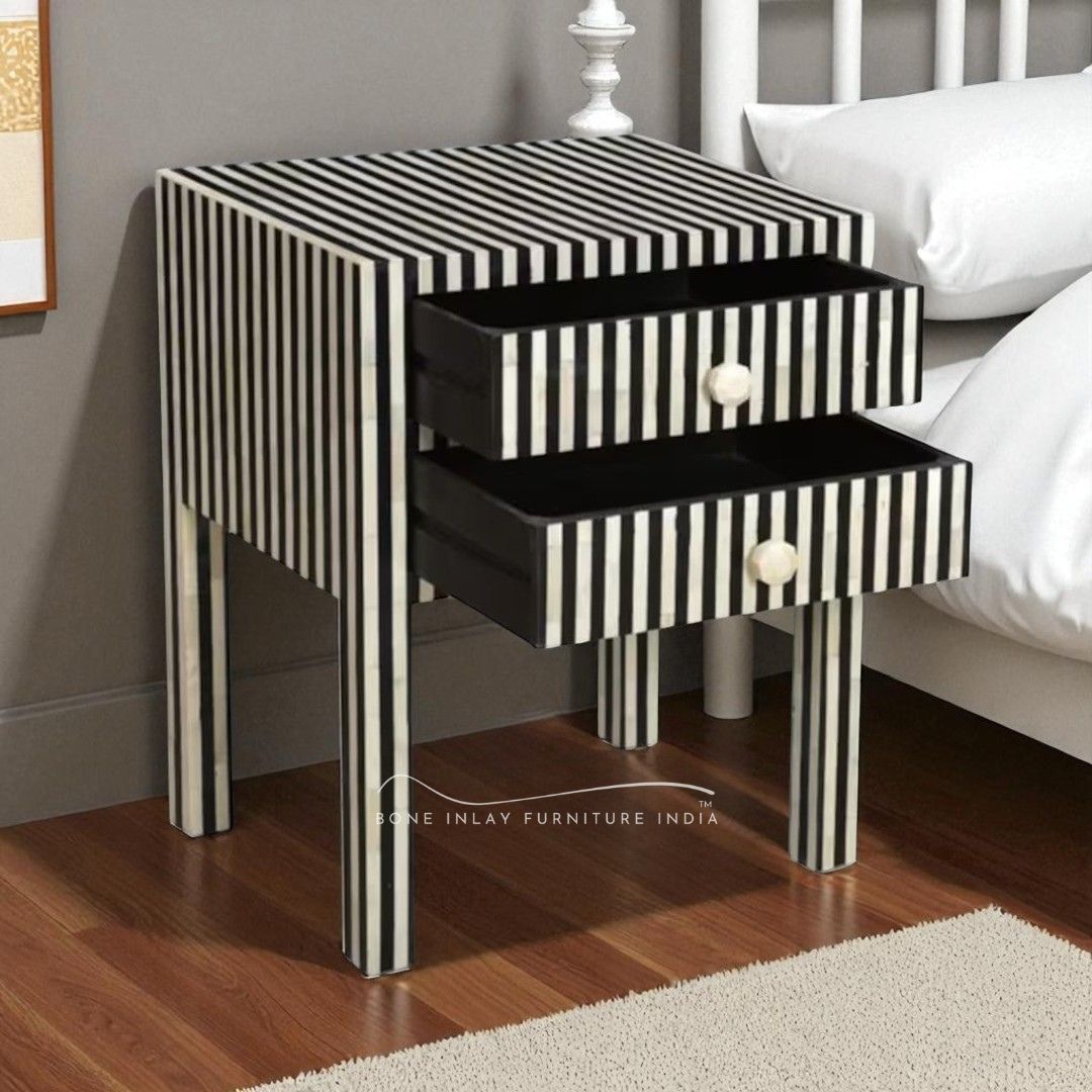 Bone Inlay Side Table