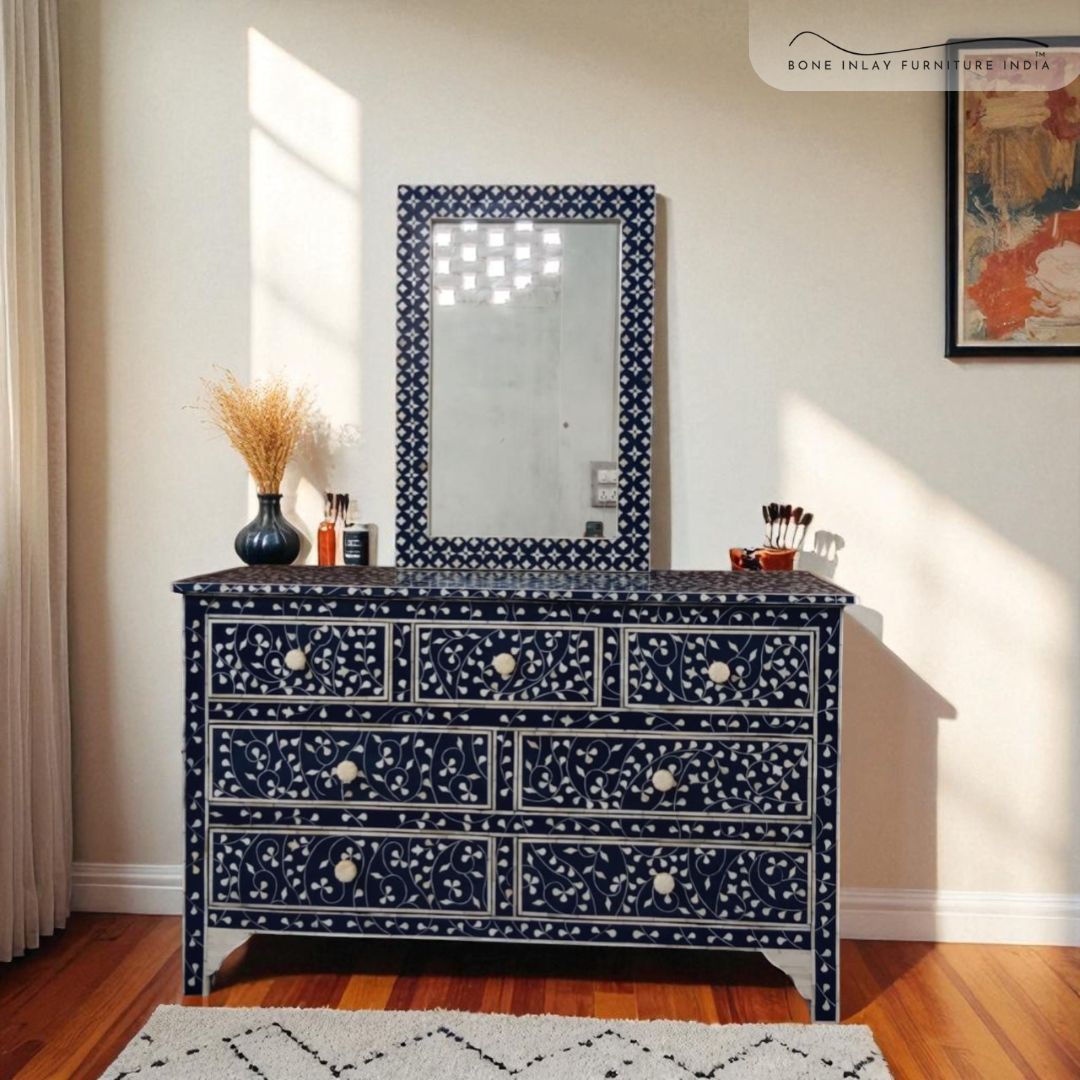 Bone Inlay Chest of Drawers
