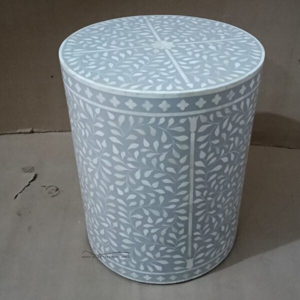 Bone inlay side table