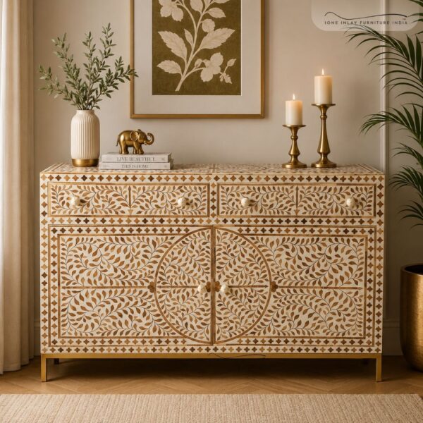 Wood Inlay Sideboard