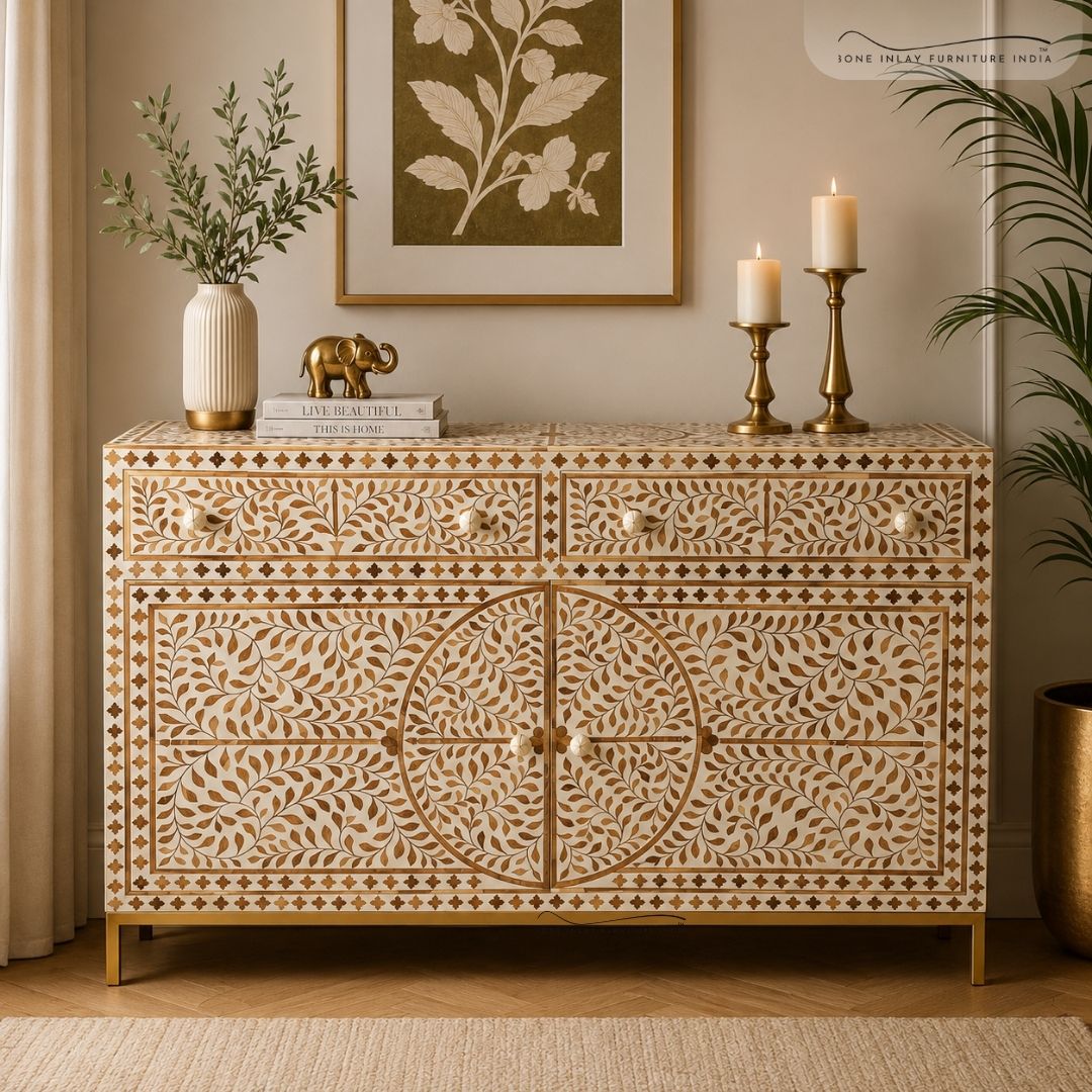 Wood Inlay Sideboard