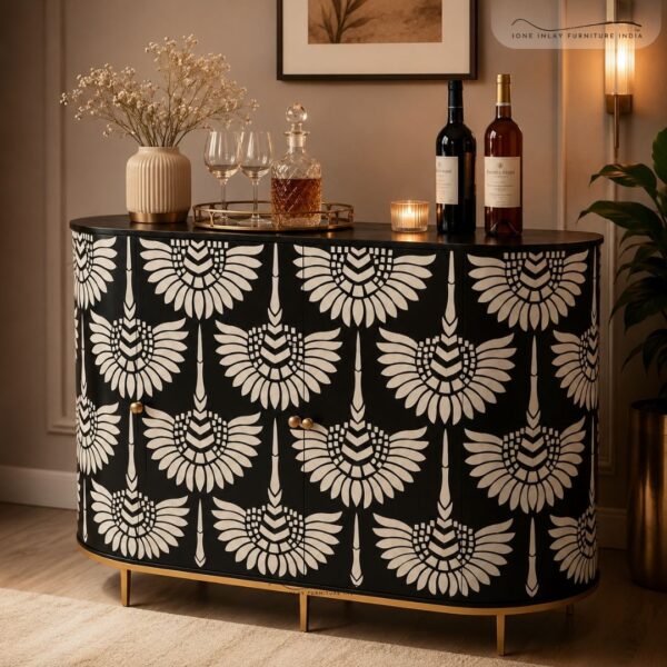 Bone Inlay Bar Table
