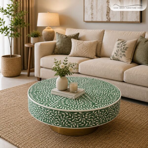 Bone Inlay Center Table
