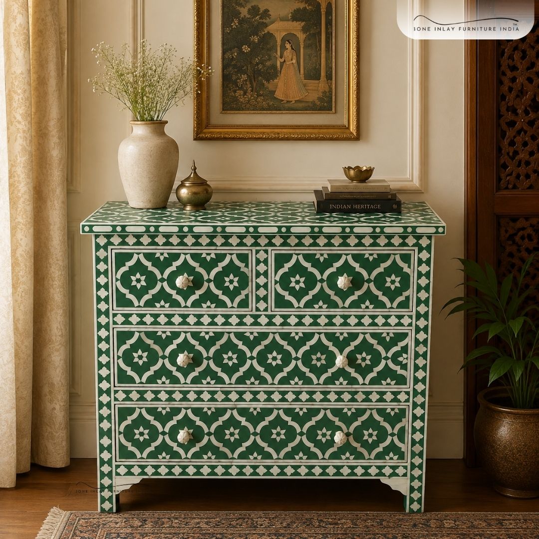 Bone Inlay Side Board