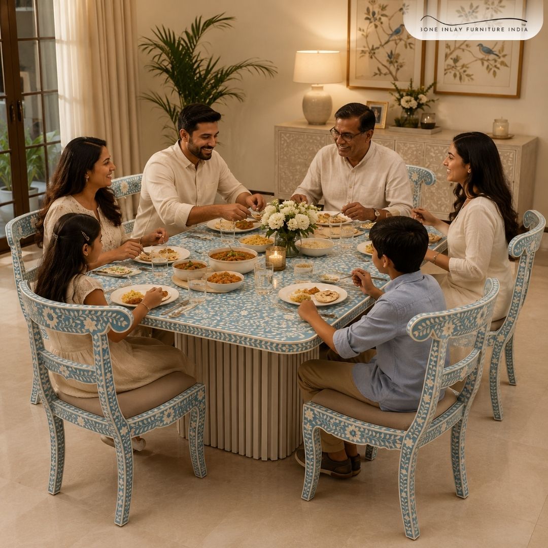 Bone Inlay Dining Table