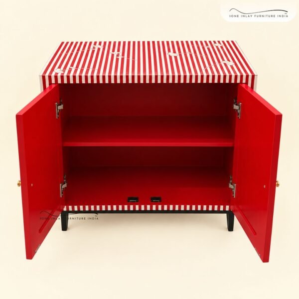 Bone Inlay Shoe Rack