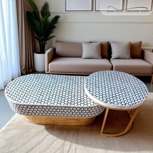 Mother of Pearl Coffee Table Set