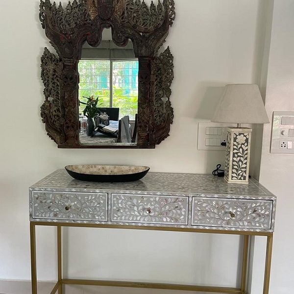 Mother of Pearl Console Desk